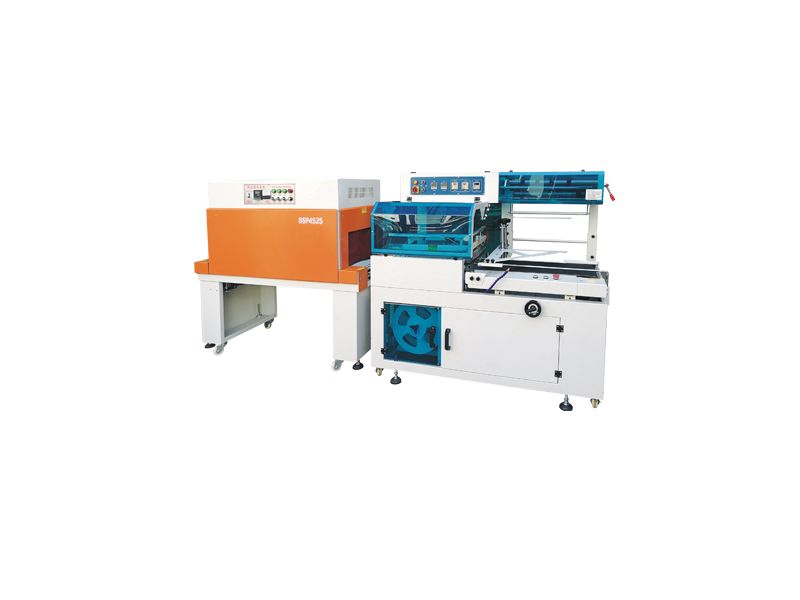 FQL450A + BSP4525 sealing and cutting machine + hot air circulation shrinking machine